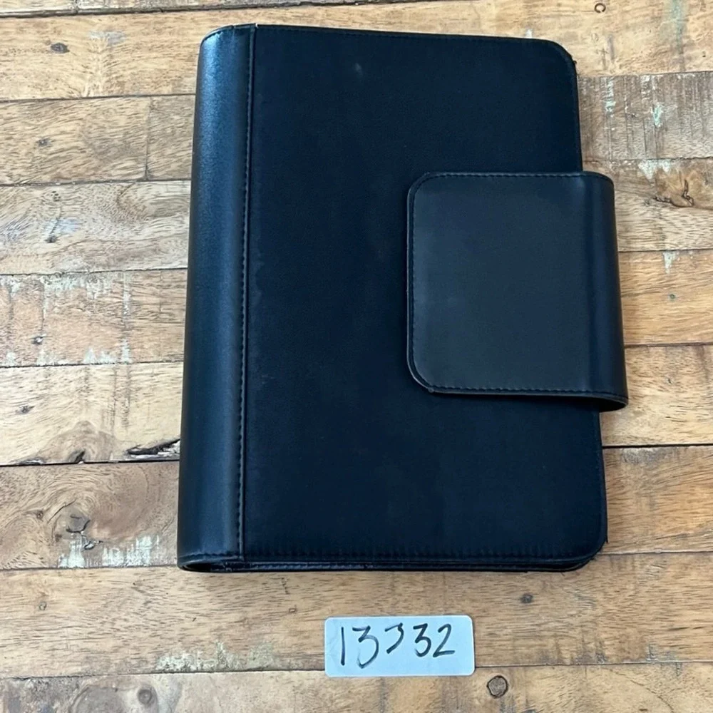 Franklin Covey 365 Planner Black Leather Canvas Magnet Closure